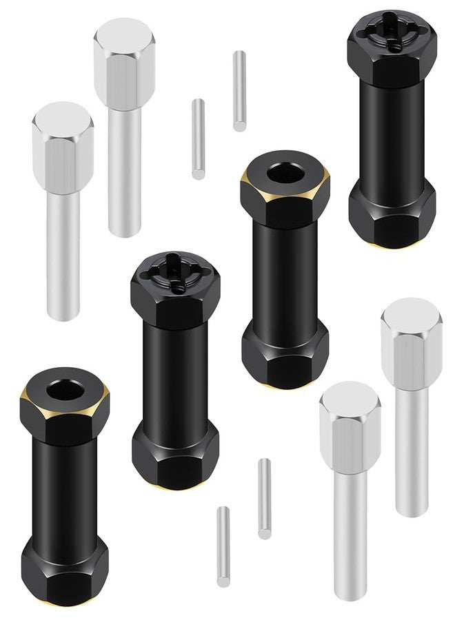 MOHERO 4Pcs Brass 12mm (+25mm) Wheels Hex Hub Extension Hex Drive Adapter for All RC Car Which with 12mm Hex and 1/10 RC Crawlers Axial SCX10 90046 D90 - Image 4