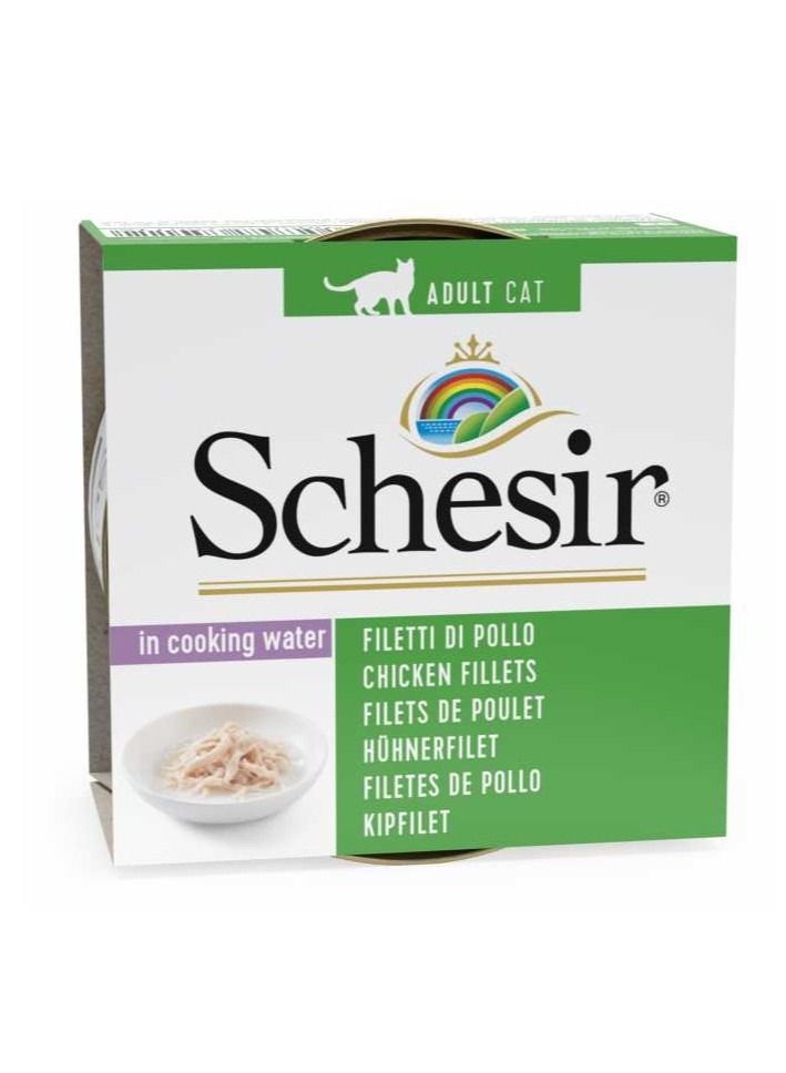 Schesir طعام رطب للقطط - شرائح دجاج بأسلوب طبيعي 85 جرام 1 قطعة - Image 1
