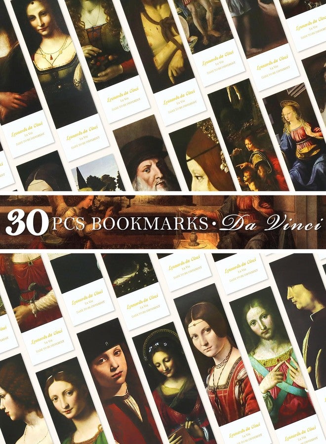 GAUENEEN 30 Pcs Paper Bookmarks, da Vinci Art Works Bookmark Bulk for Book Lovers, Aesthetic Bookmarks Set for Women Men - Image 3