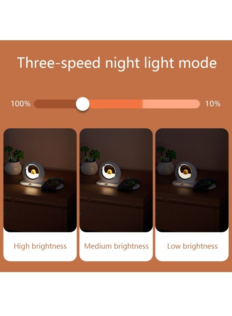 Wireless Charging Modern Simple Cute Style 15w Wireless Charger With Three Levels Of Adjustable Night Light, Suitable Gift for Girls Birthday Gift - Image 5
