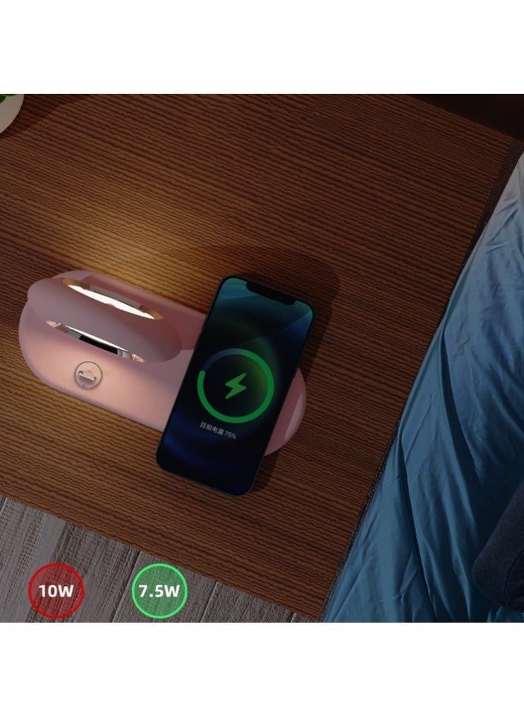 Wireless Charging Modern Simple Cute Style 15w Wireless Charger With Three Levels Of Adjustable Night Light, Suitable Gift for Girls Birthday Gift - Image 4