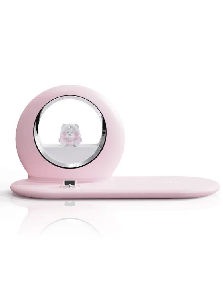 Wireless Charging Modern Simple Cute Style 15w Wireless Charger With Three Levels Of Adjustable Night Light, Suitable Gift for Girls Birthday Gift - Image 3