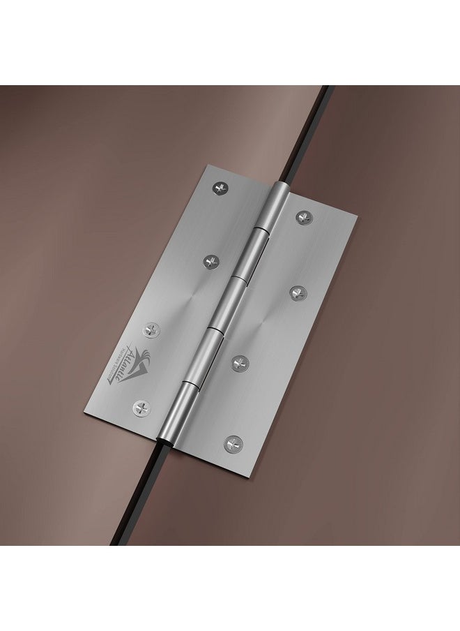 Atlantic - Atlantic Window Door Hinges 4 Inch x 14 Gauge/2 MM Thickness Home, Office, Hotel for Main Window Door, Bedroom, Kitchen, Bathroom, Premium Stainless Steel Welded Head (Matt Finish, Pack of 12 Pcs) - Image 1