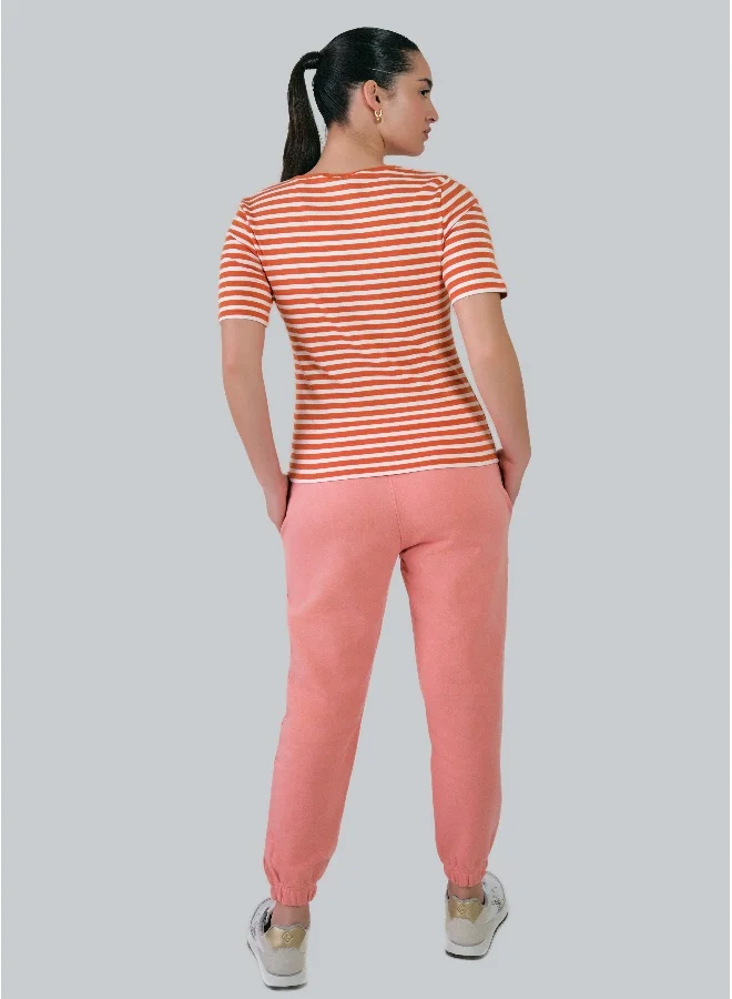 غانت Slim Striped 1X1 Ribbed T-Shirt