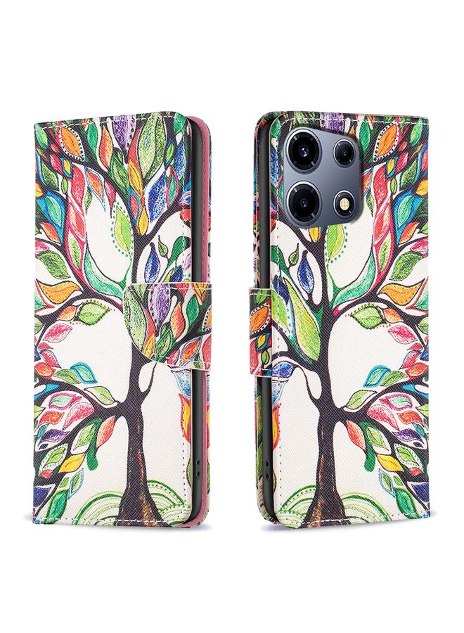 اس-توب جراب جلدي لهاتف Infinix Note 30 VIP بنمط رسم ملون - Image 1