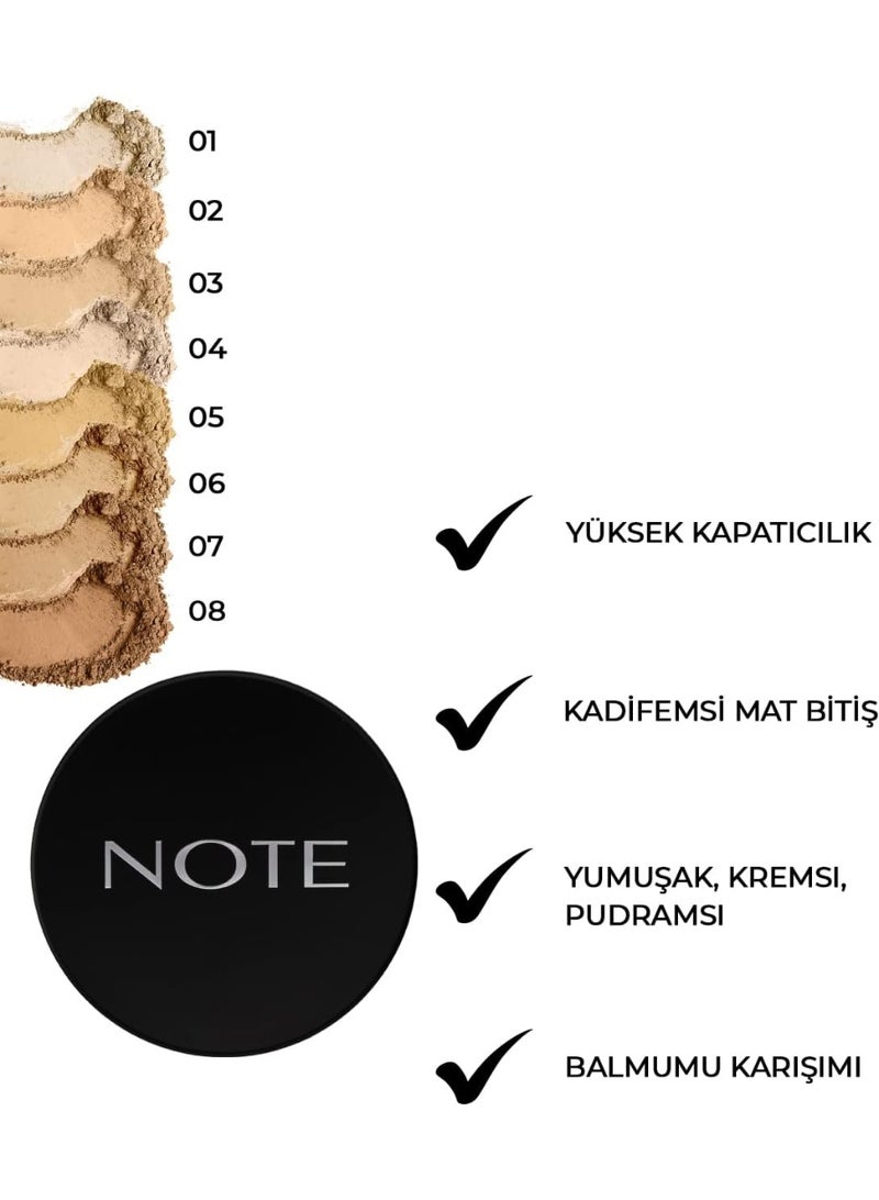 Note Cosmetique Luminous Silk Compact Powder 07 Apricot - Image 3