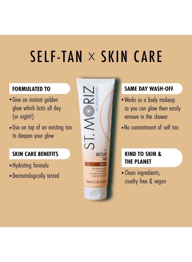 St. Moriz Professional Wash Off Body Tan Medium 150ml - Image 2