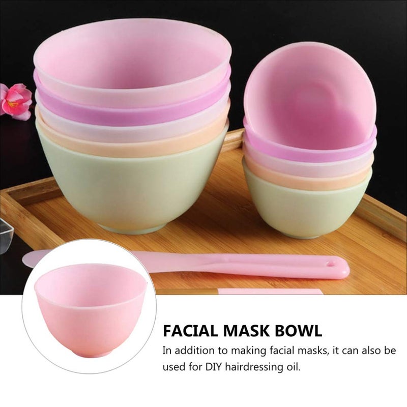 EXCEART 3Pcs 3 Sizes Pink Silicone Mixing Bowls for Facial Masks DIY Beauty Spice Storage Non-Stick Flexible Face Mask Bowl Set for Home Use - Image 4