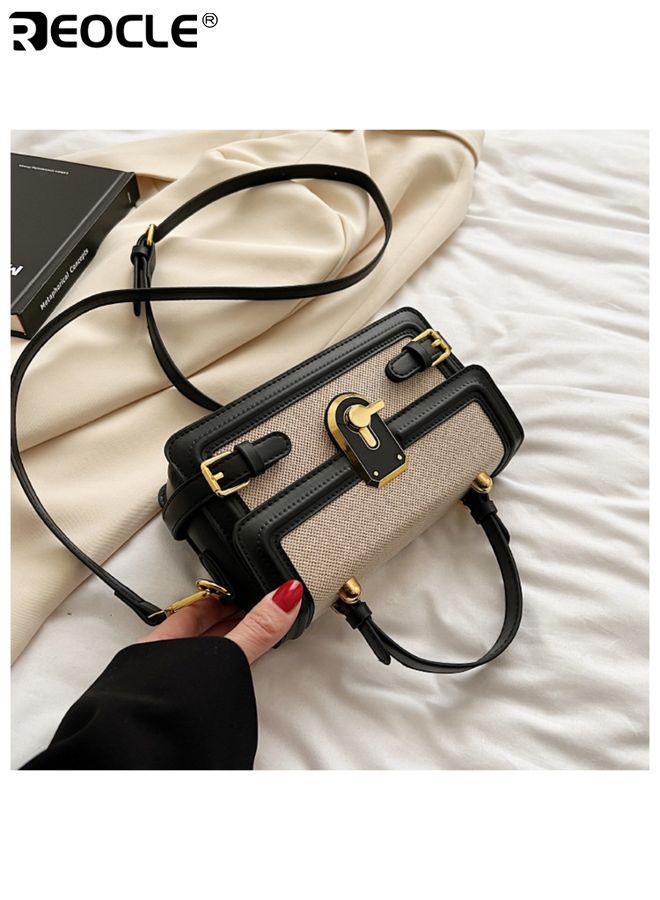 REOCLE Women's Vintage Stripe Embroidered Shoulder Bag with V-Shape Fringe Detail Bohemian Crossbody Purse with Adjustable Strap for Casual Daily Use - Image 4