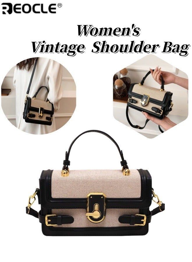 REOCLE Women's Vintage Stripe Embroidered Shoulder Bag with V-Shape Fringe Detail Bohemian Crossbody Purse with Adjustable Strap for Casual Daily Use - Image 1