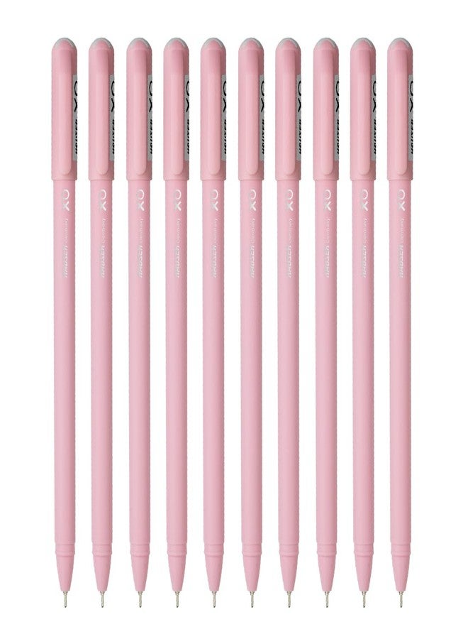 Hauser XO Girls Squad Pink Body 0.6mm Ball Pen | Minimalistic Body with Matt Finish Body | Black Ink, Pack of 30 Pens - Image 1