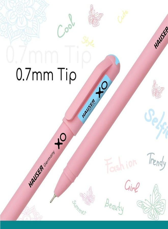 Hauser XO Girls Squad Pink Body 0.6mm Ball Pen | Minimalistic Body with Matt Finish Body | Black Ink, Pack of 30 Pens - Image 4