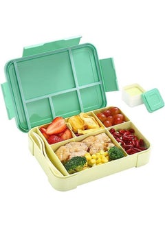 Arabest Children's Lunch Box with Compartments - 1300 ml BPA-Free Bento Box Lunch Box Children's Lunch Box Leak-proof with 5 Compartments Lunch Box for Adults, Girls & Boys, Microwave/Dishwasher Safe  - Image 1