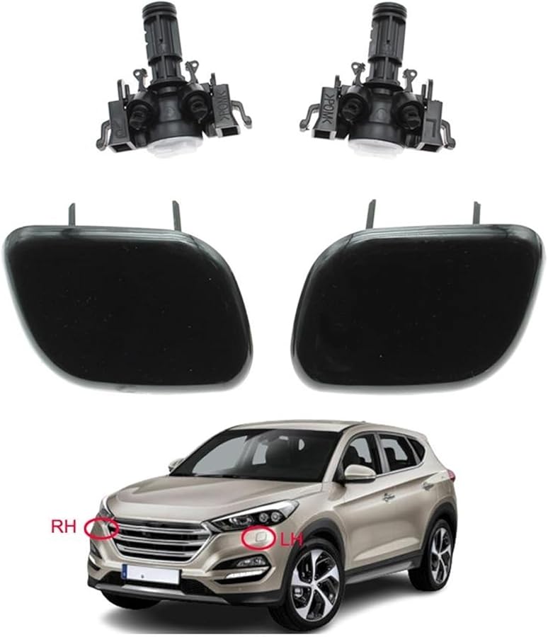 Windshield Washer Pump Valve Set For Hyundai Tucson TL 2015 2019 Front Bumper Headlight Lamp Spray Nozzle - Image 3