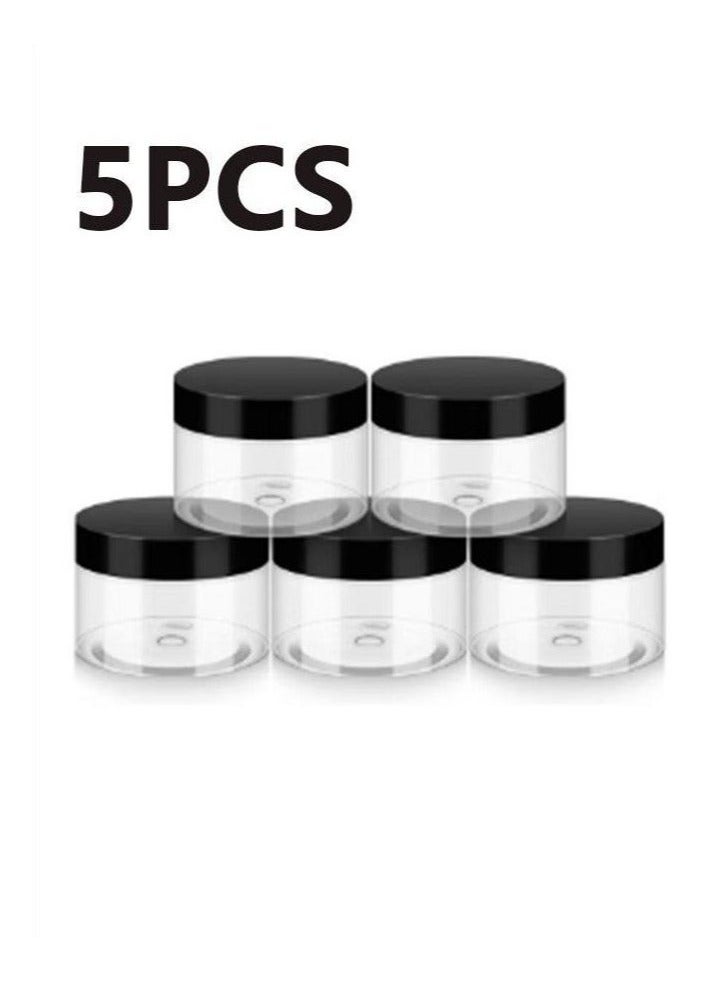 1.5 Oz Cosmetic Cream Jars, 5-Pack, Small Plastic Storage Containers with Lids for Creams/Lotions - Image 1