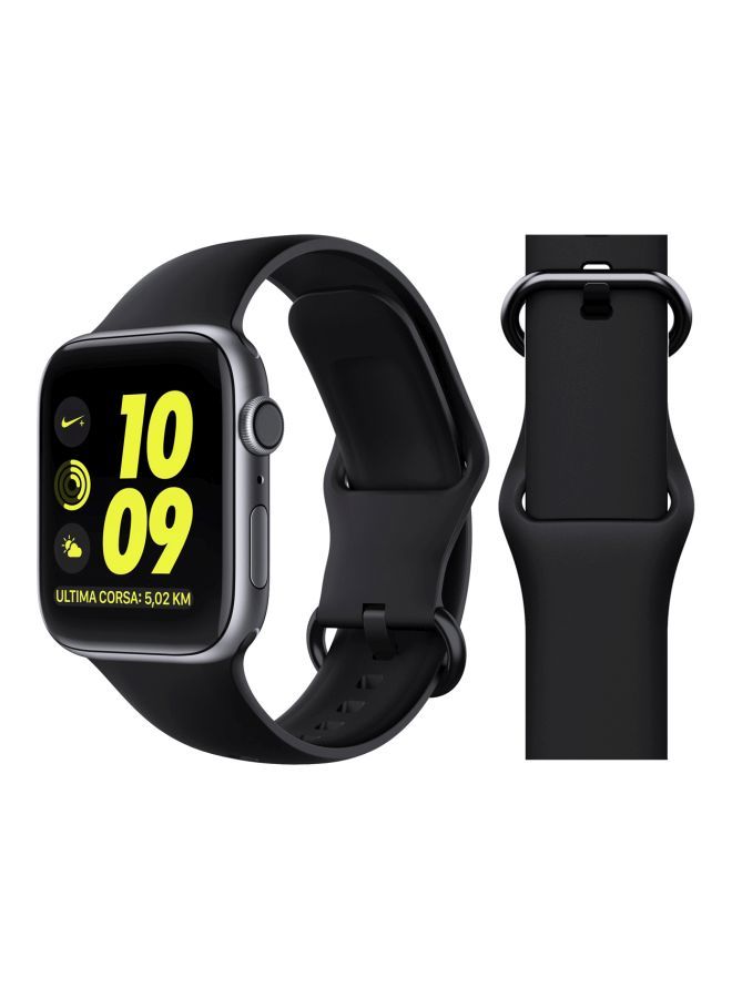 NIBEMINENT Replacement Band For Apple Watch Series 5/4/3/2/1 44/42 mm Black - Image 2