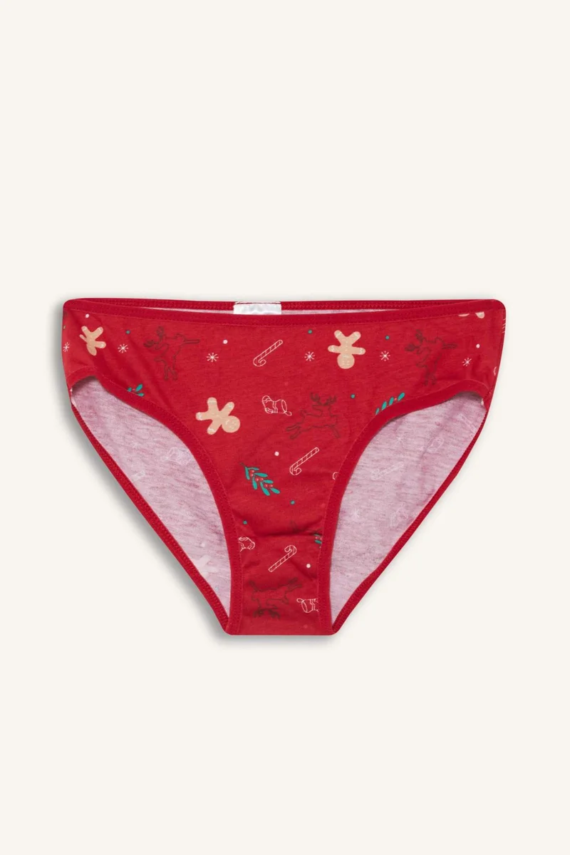 ديفاكتو Girl Christmas Themed Cotton Slip Panty