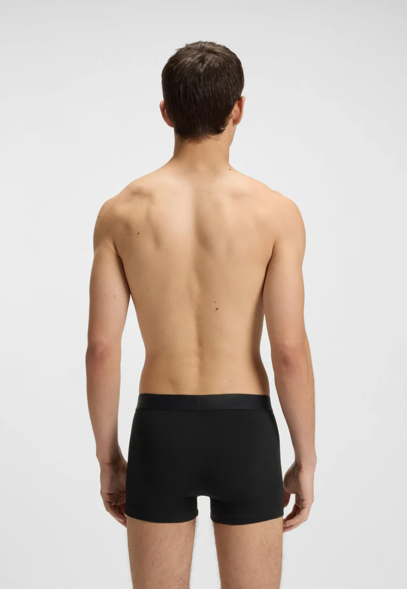 HUGO Black Three-pack of trunks in stretch cotton for Men | Best Price UAE