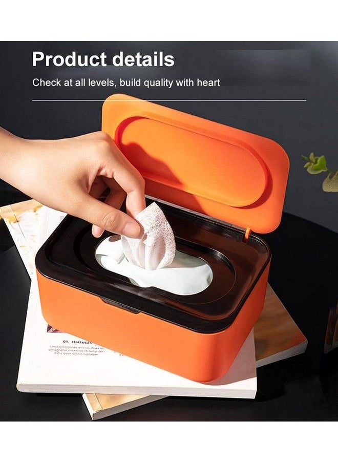 Mishrit - Wipes Dispenser With Silicone Non Slip Pad Large Capacity Baby Wipes Holders Case Keeps Wipes Fresh Wipes Container Dustproof Tissues Wipes Case With Lid - Image 1