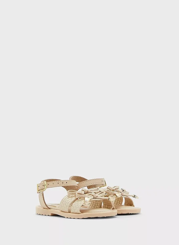 MOLEKINHA MOLEKINHA Sandals with Back strap For Infant Girls, Beige