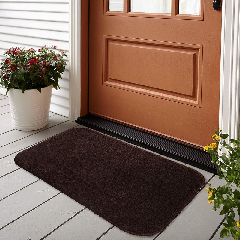 A CUBE LUXURY SOLUTIONS A CUBE LUXURY SOLUTIONS Solid Microfiber Bath Mat 40x60 2 Pcs Brown  - Image 1
