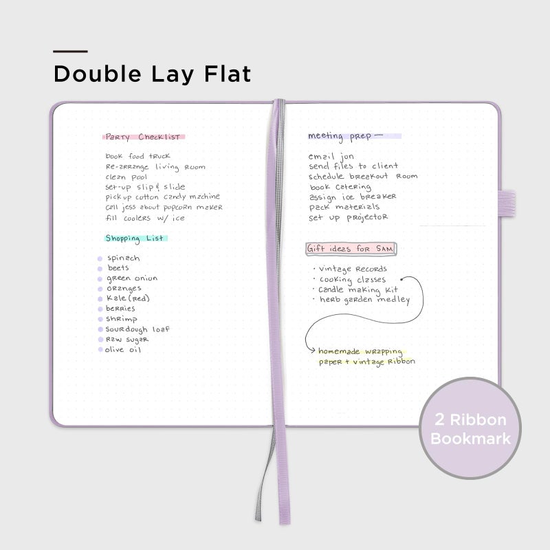 &And Per Se ⩓ Per Se Bullet Dotted Journal, A5 Hardcover Aesthetic Notebook â€“ 160 Pages 100gsm Thick Dot Grid Paper, 3 Sticker Sheets â€“ Gift-Ready Journaling Kit for Women (Lavender) - Image 5