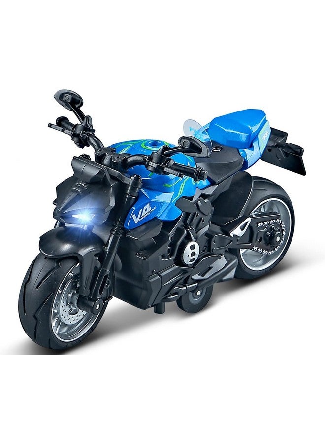 PLUSPOINT Diecast Motorcycle Toy Ducati Bike Scale Model,Pull Back Vehicles Alloy Simulation Superbike with Lights and Sound Also for Car Dashboard,Kids Adult - Image 1