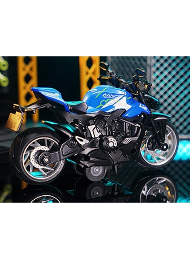 PLUSPOINT Diecast Motorcycle Toy Ducati Bike Scale Model,Pull Back Vehicles Alloy Simulation Superbike with Lights and Sound Also for Car Dashboard,Kids Adult - Image 4