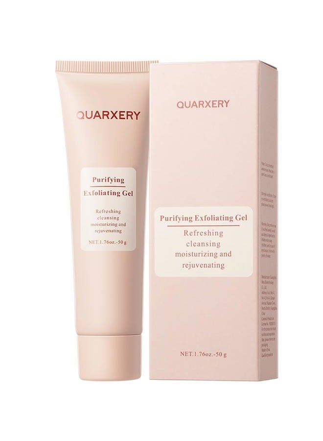 QUARXERY جل تقشير كواركسي اللطيف | منظف للوجه والجسم للبشرة الحساسة | خلاصة نباتية طبيعية من هازل الساحرة والألوة | تنظيف عميق للمسام - Image 1