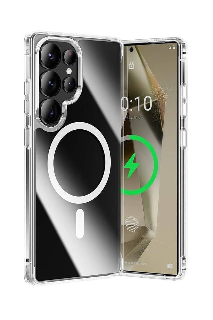 سامسونج جالاكسي اس 25 الترا ‫(Samsung Galaxy S25 ultra) جراب حافظة مغناطيسية يدعم الشحن اللاسلكى (شفاف - Image 2