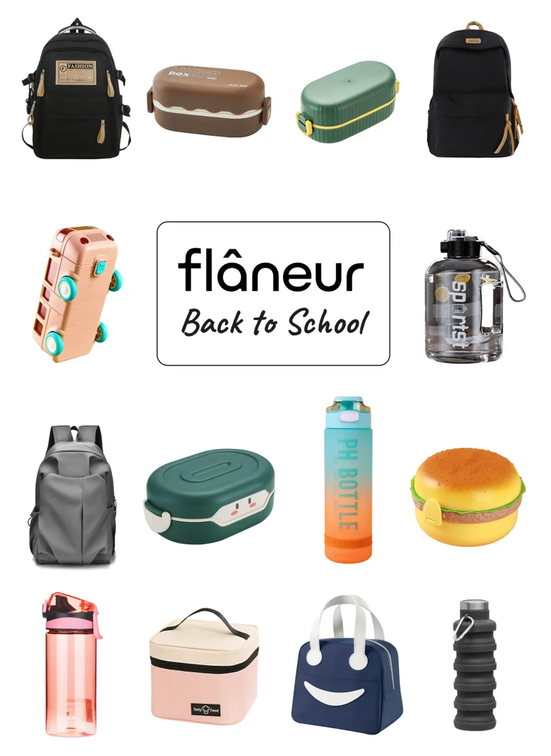 flâneur Flaneur Day Backpack with Multiple Compartments - Lightweight Schoolbag for Students, Bookbag, Durable Daypack for Men and Women, Multiple Pockets, Comfortable Straps, Essential for Travel & Sports