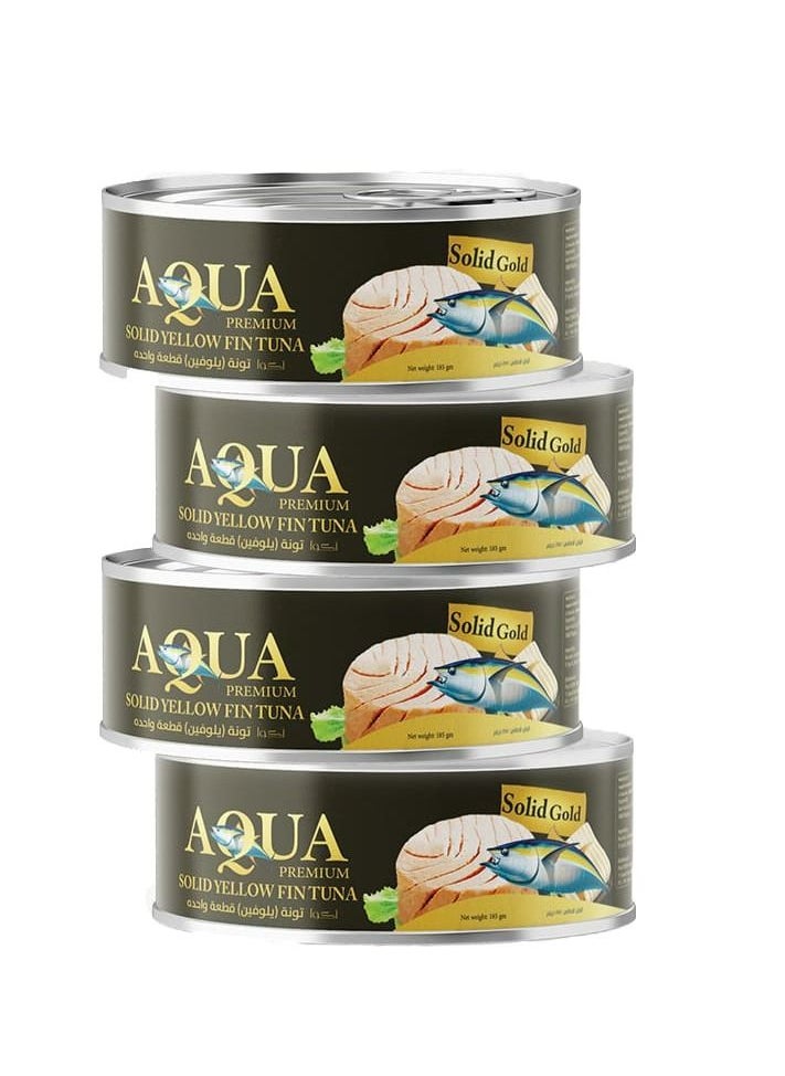 AQUA PREMIUM Solid Tuna easy open 185grams Pack of 4  - Image 1