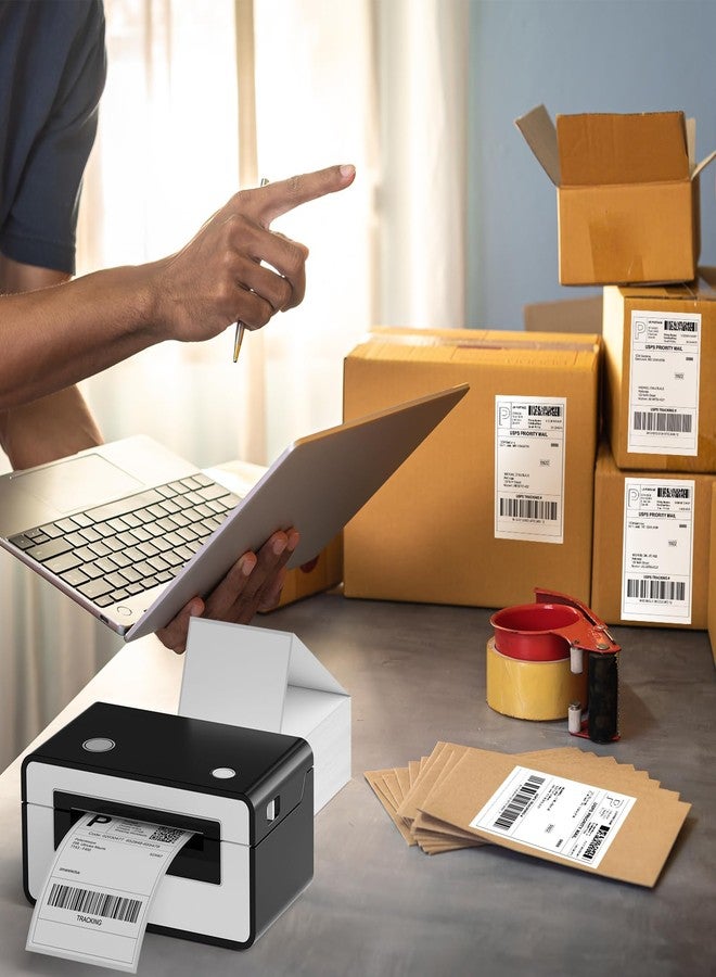 Immuson 100 Fanfold 4 x 6 Direct Thermal Shipping Labels with Perforations, Fanfold Direct Thermal Labels for Thermal Printer - Image 3