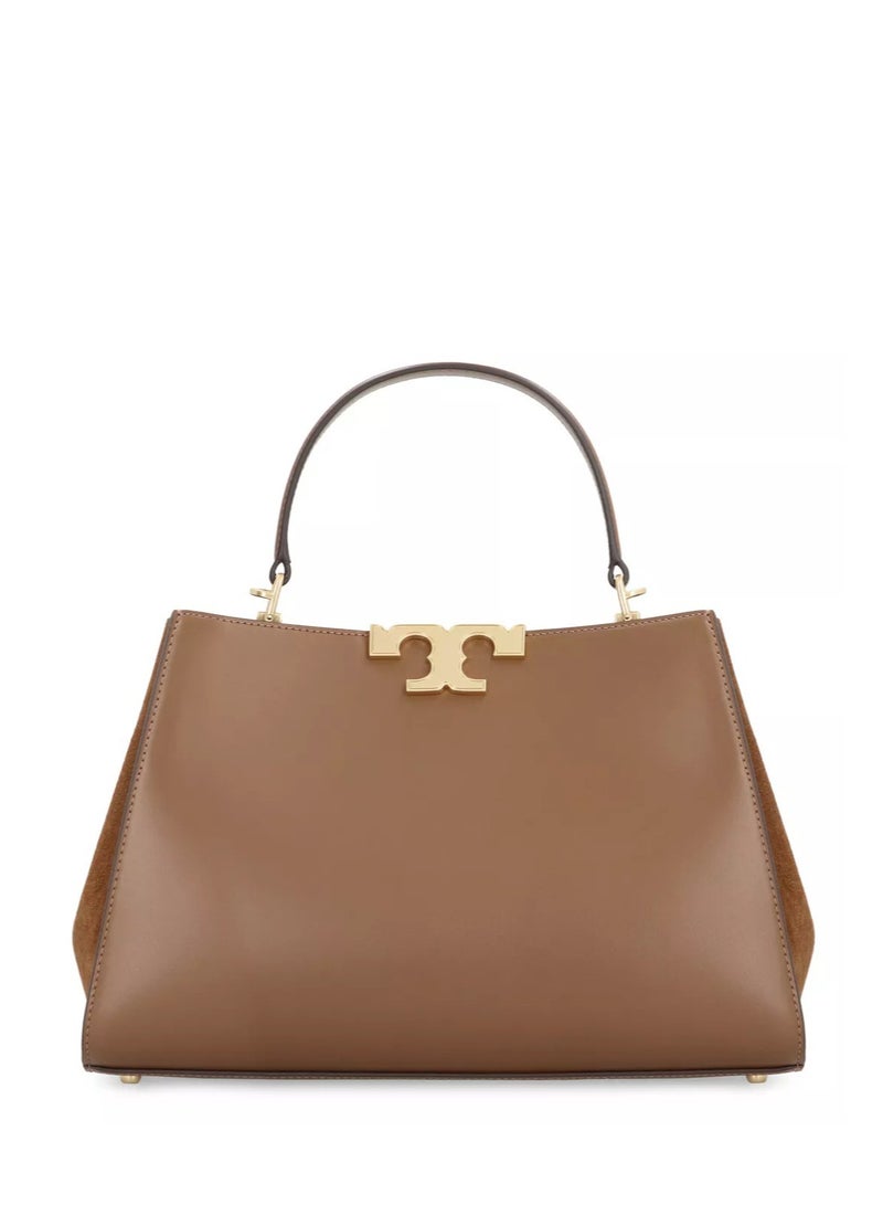 Burch Tory  Eleanor Leather Suede Trimmed Shoulder Crossbody Tote Bag - Image 1