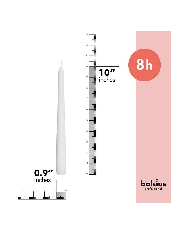 BOLSIUS شموع بولسيوس غير المعطرة بطول 10 بوصات، عبوة 10 - شموع طويلة تدوم 8 ساعات بجودة أوروبية بدون دخان وبدون قطرات لتزيين المنزل - Image 1