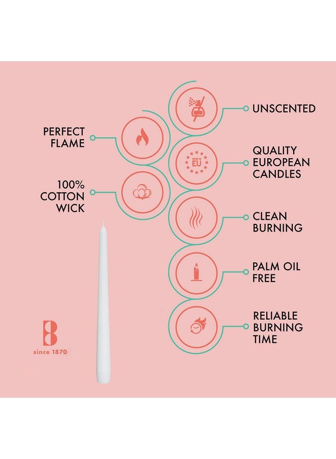 BOLSIUS شموع بولسيوس غير المعطرة بطول 10 بوصات، عبوة 10 - شموع طويلة تدوم 8 ساعات بجودة أوروبية بدون دخان وبدون قطرات لتزيين المنزل - Image 2