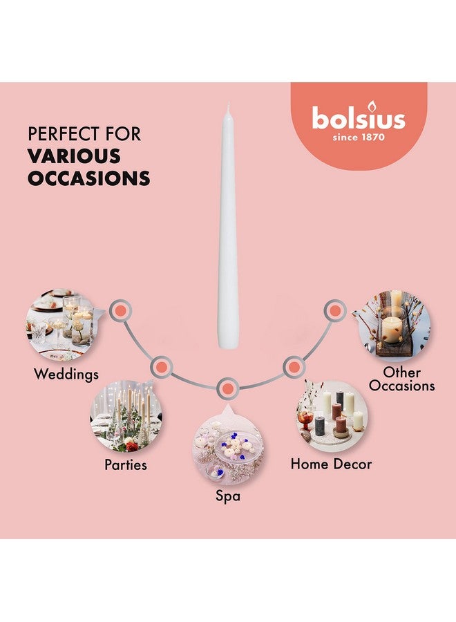 BOLSIUS شموع بولسيوس غير المعطرة بطول 10 بوصات، عبوة 10 - شموع طويلة تدوم 8 ساعات بجودة أوروبية بدون دخان وبدون قطرات لتزيين المنزل - Image 3
