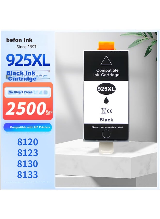 Befon 925Xl Black Ink Cartridge For Hp 8120 Ink Cartridge Hp Officejet Pro 8123/8130/8133 Printer Ink Cartridge - Image 1
