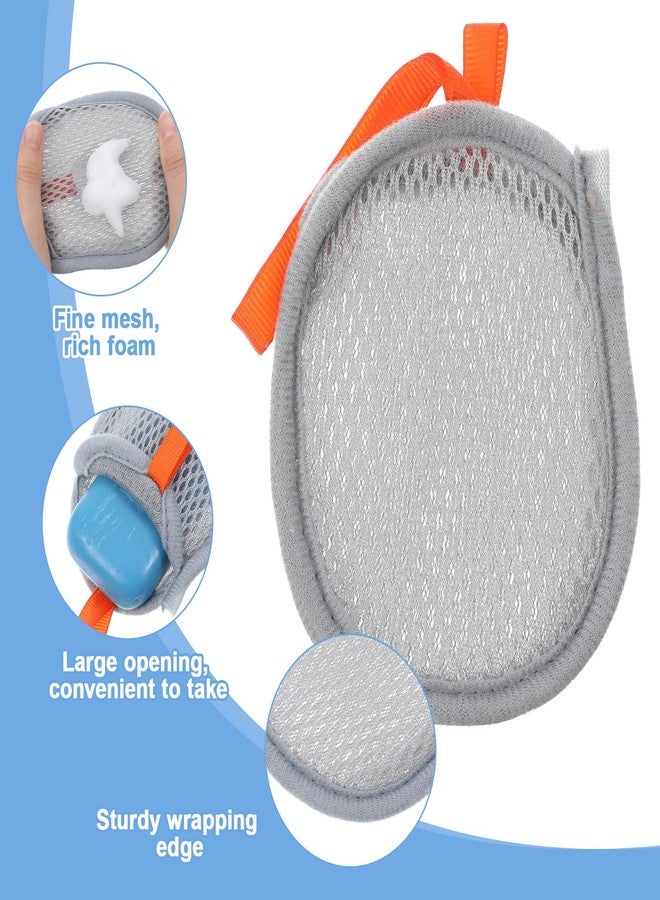 Ymapinc 2PCS Mesh Soap Bag for Shower, Ymapinc Double Layer Exfoliating Bar Soap Pouch, Foaming/Drying Soaps Sleeve Pouch for Travel (Gray & White - Image 3
