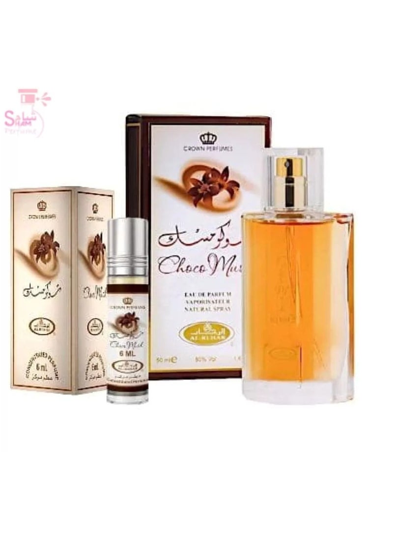 الرحاب - عطر شوكو مسك 50 مل - زيت عطر شوكو مسك 6 مل من الرحاب - Image 1