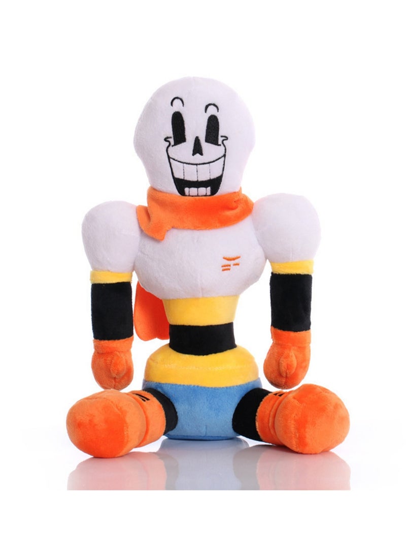 Undertale Plush Toy Game Peripheral Doll Cartoon Character Children's Birthday Gift (Sitting Orange Skull) - Image 1