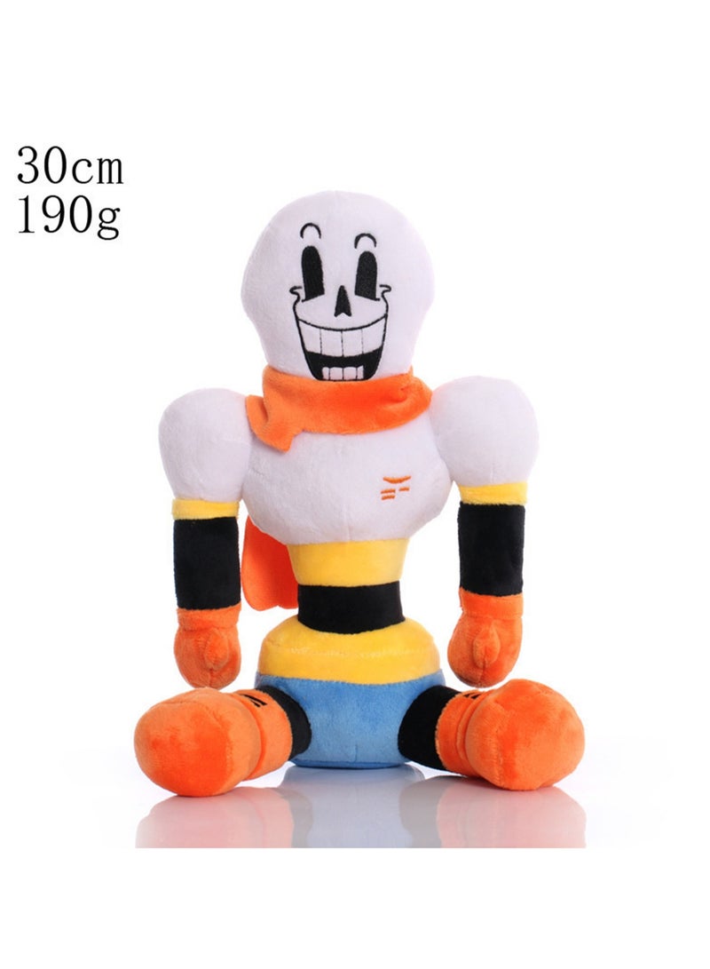 Undertale Plush Toy Game Peripheral Doll Cartoon Character Children's Birthday Gift (Sitting Orange Skull) - Image 2