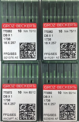 GrozBeckert 40PCS GROZBECKERT Sewing Machine Ball Point Needle JUKI DDLBrother DB2 More 16X257 DBX1 Size7010751180129014 Each Pack Have 10PCS NEEDLS - Image 1