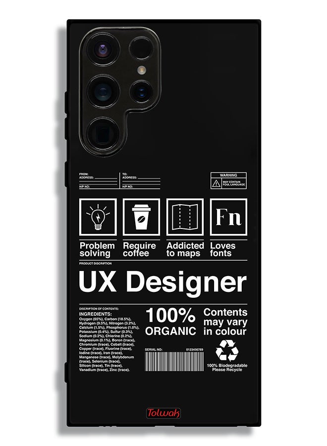 Tolwak Samsung Galaxy S23 Ultra 5G Protective Case Cover Ux Designer Sticker - Image 3