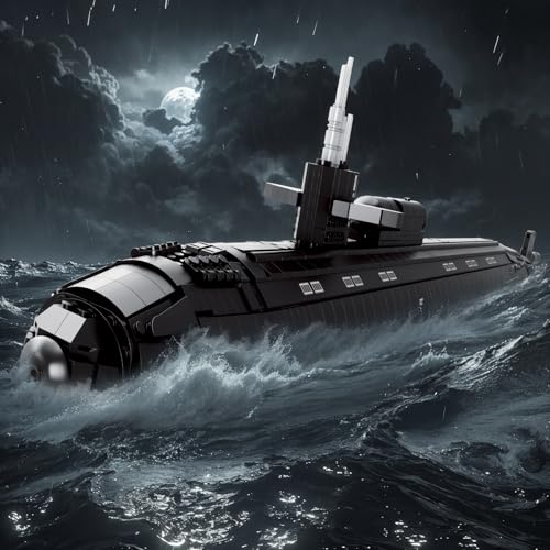 JMBricklayer Nuclear Submarine Building Set for Adults 1125 Scale Military Submarine Ship Toys Los Angelesclass Attack Submarine Boat Model Kit Army Toy Gifts for Men Boys Kids Aged 142750PCS - Image 5