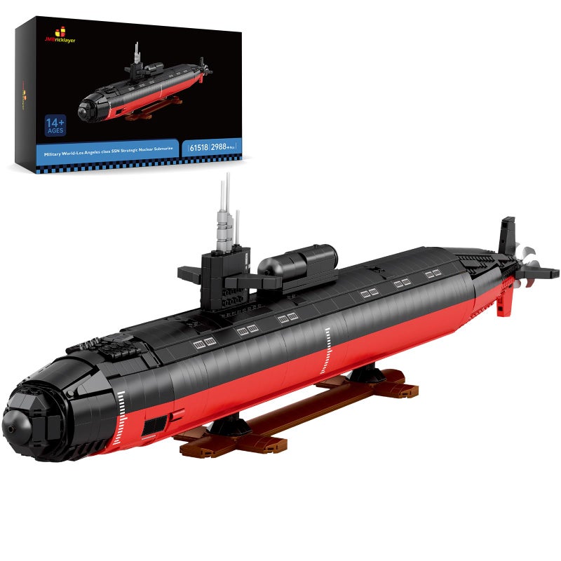JMBricklayer Nuclear Submarine Building Set for Adults 1125 Scale Military Submarine Ship Toys Los Angelesclass Attack Submarine Boat Model Kit Army Toy Gifts for Men Boys Kids Aged 142750PCS - Image 3