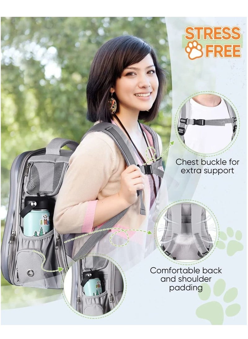 Generic Cat Backpack Carrier Transparent Space Capsule Backpack for Traveling, Camping and Hiking For Cats Kittens And Puppies 40X33.5X24Cm - Image 3