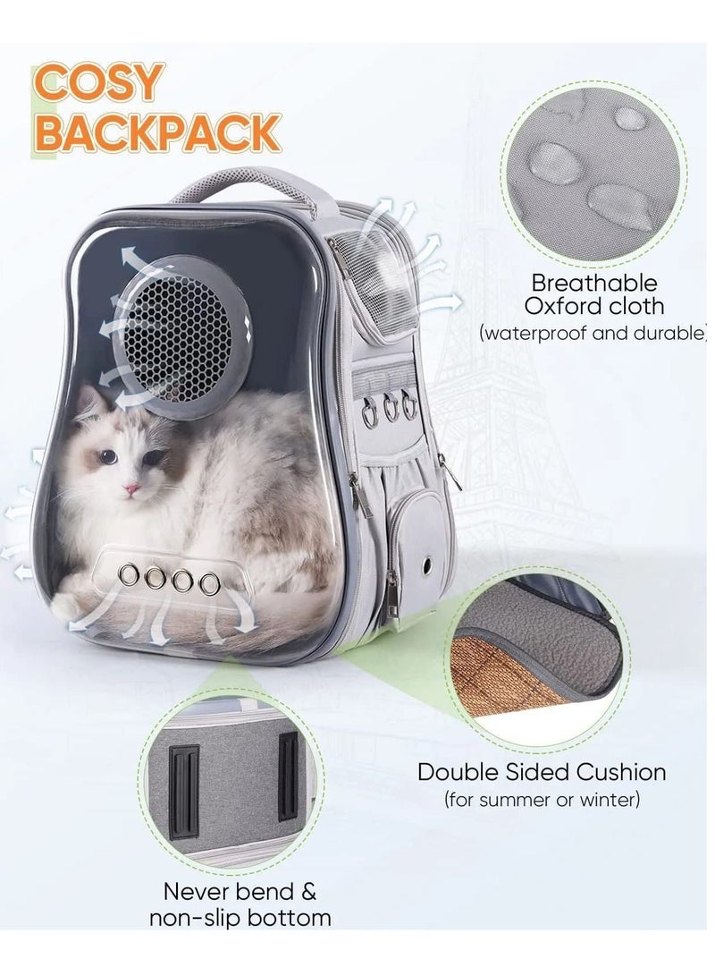 Generic Cat Backpack Carrier Transparent Space Capsule Backpack for Traveling, Camping and Hiking For Cats Kittens And Puppies 40X33.5X24Cm - Image 2