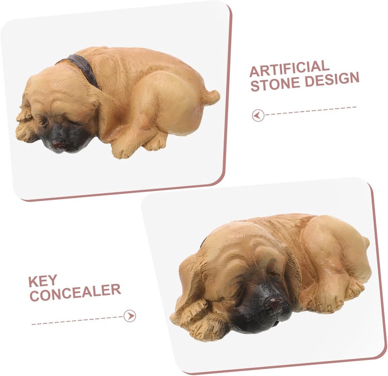 Puppy Garden Key Hider Box Realistic Outdoor Key Storage Holder for Garden Decoration Natural Dog Design Hide Key Holder for Outside Use - Image 4