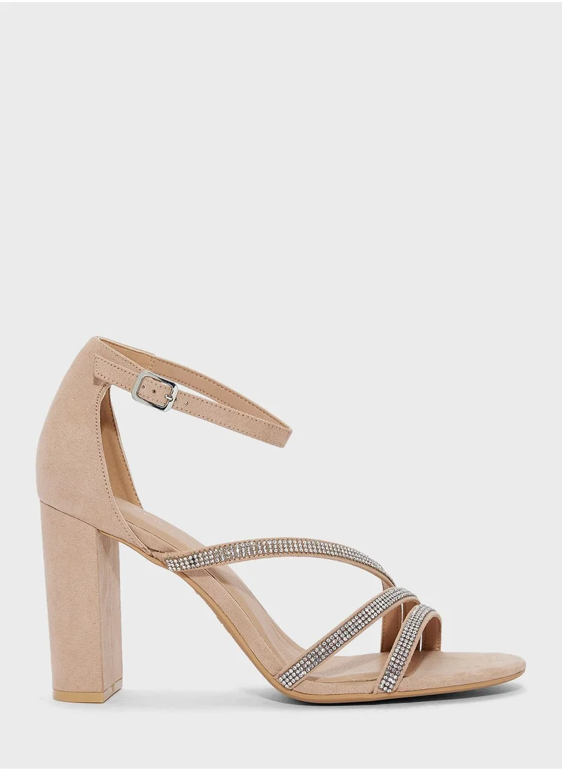 NEW LOOK Sparkle Ankle Stap Sandals